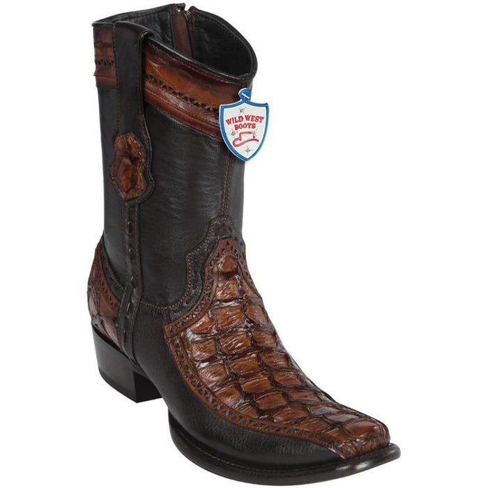 Botas de Pescado Pirarucu con Venado Cortas Horma Dubai - 6