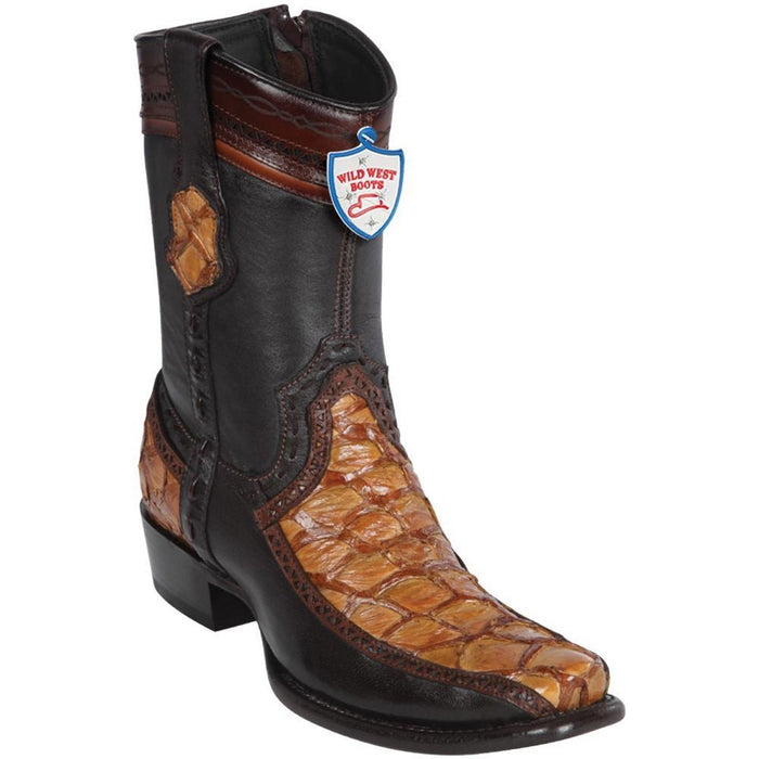 Botas de Pescado Pirarucu con Venado Cortas Horma Dubai - 6