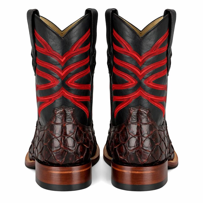 Botas de Pescado Pirarucu Original en Horma Rodeo Cuadrada-New Designer Collection - 6