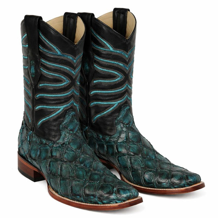 Botas de Pescado Pirarucu Original en Horma Rodeo Cuadrada-New Designer Collection