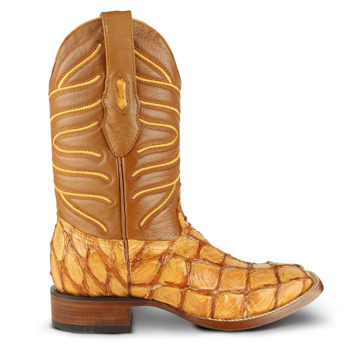 Botas de Pescado Pirarucu Original en Horma Rodeo Cuadrada LAB - 6