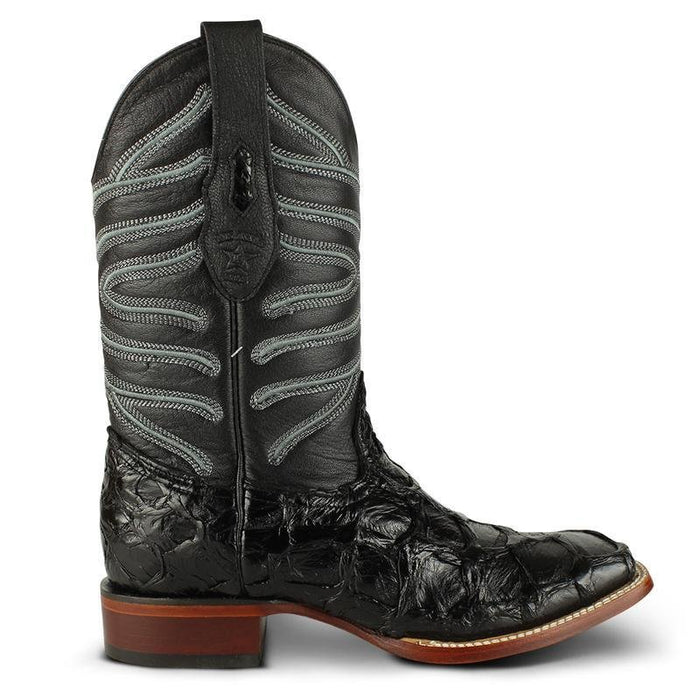 Botas de Pescado Pirarucu Original en Horma Rodeo Cuadrada - 6