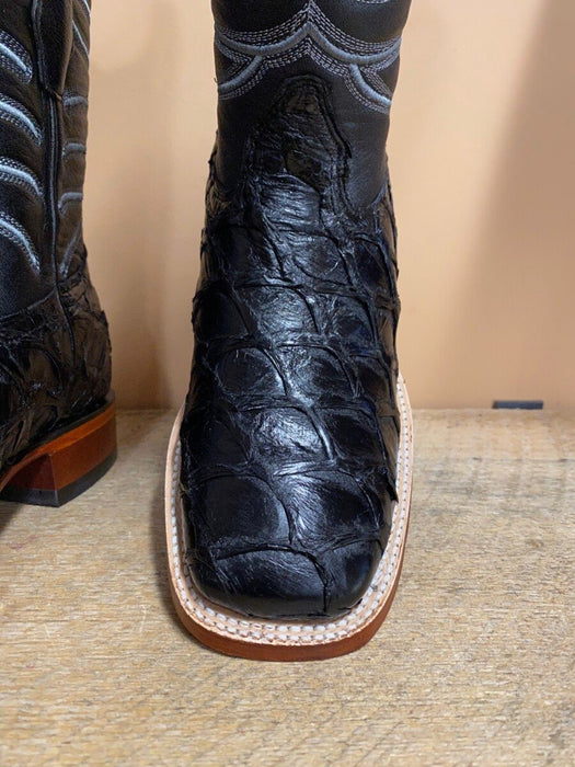 Botas de Pescado Pirarucu Original en Horma Rodeo Cuadrada - 6