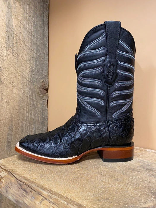 Botas de Pescado Pirarucu Original en Horma Rodeo Cuadrada LAB - 6