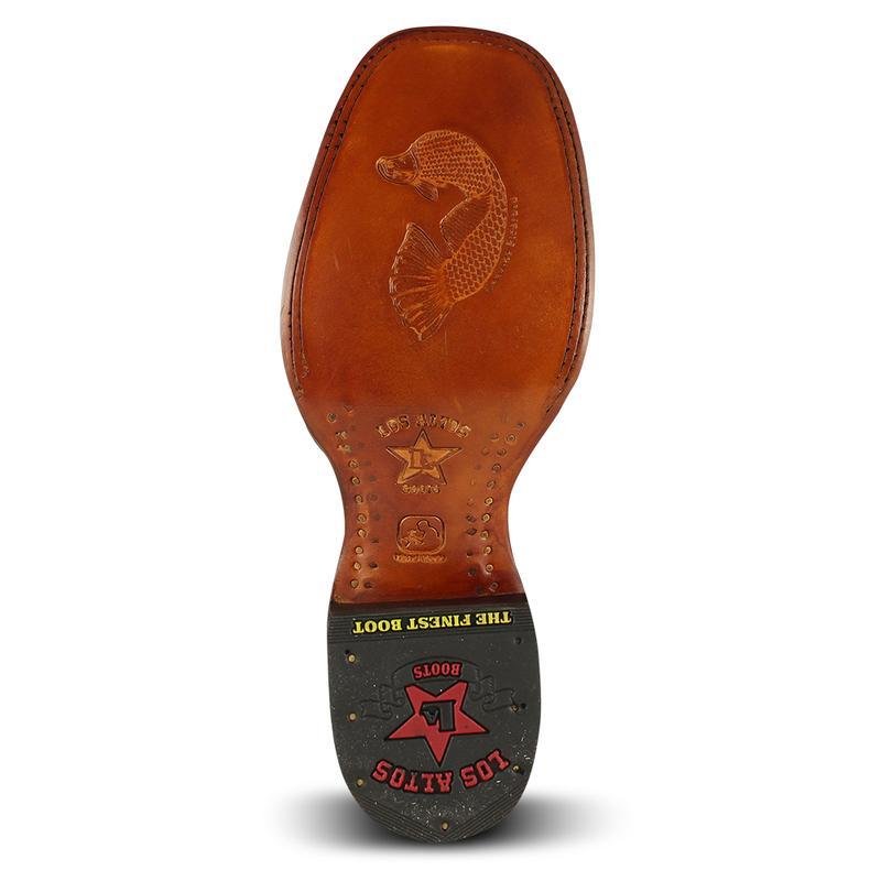 Botas de Pescado Pirarucu Original en Horma Rodeo Cuadrada - Black Cherry