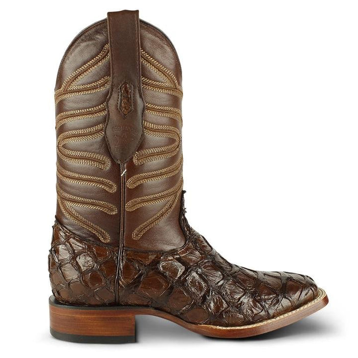 Botas de Pescado Pirarucu Original en Horma Rodeo Cuadrada - 6