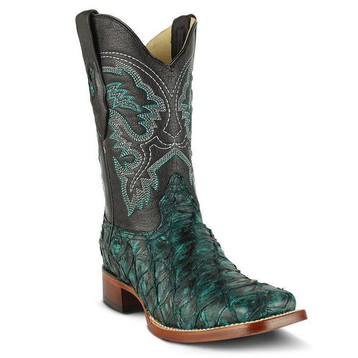 Botas de Pescado Pirarucu Original en Horma Rodeo Cuadrada LAB - 6