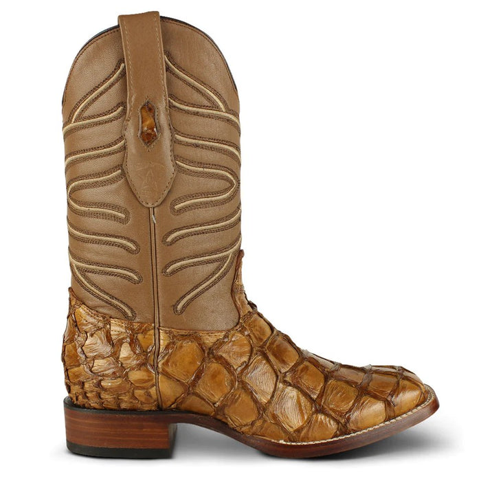 Botas de Pescado Pirarucu Original en Horma Rodeo Cuadrada - 6