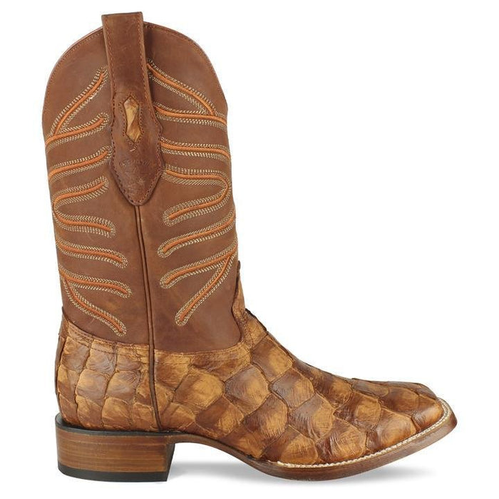 Botas de Pescado Pirarucu Original en Horma Rodeo Cuadrada - 6