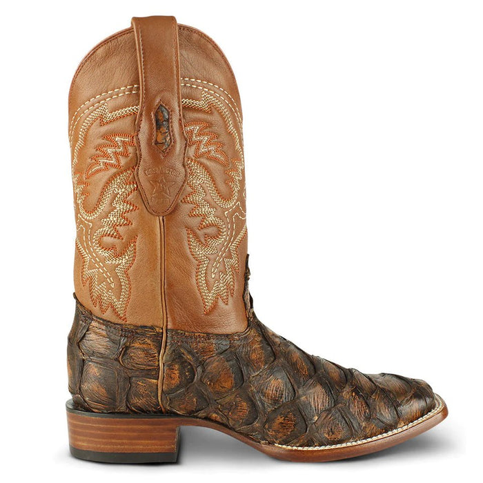 Botas de Pescado Pirarucu Original en Horma Rodeo Cuadrada - 6