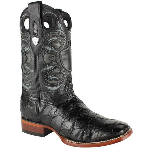 Botas de Pescado Pirarucu Original en Horma Rodeo Cuadrada