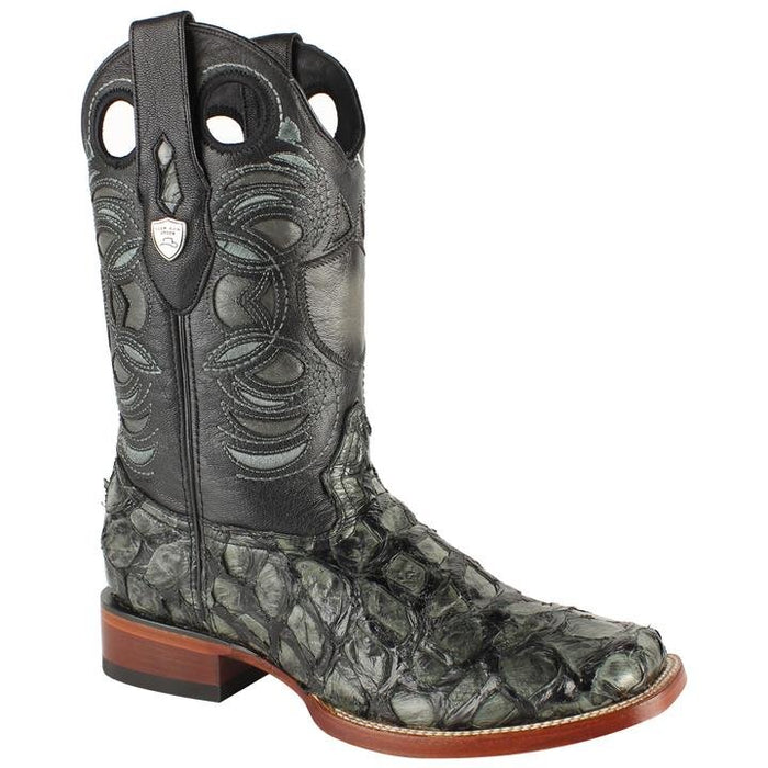 Botas de Pescado Pirarucu Original en Horma Rodeo Cuadrada - 6