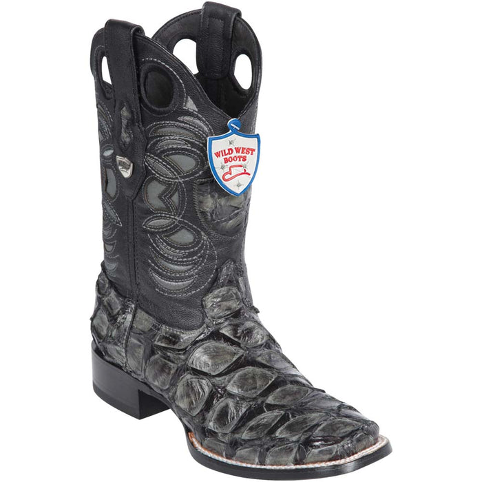 Botas de Pescado Pirarucu Original en Horma Rodeo Cuadrada - 6