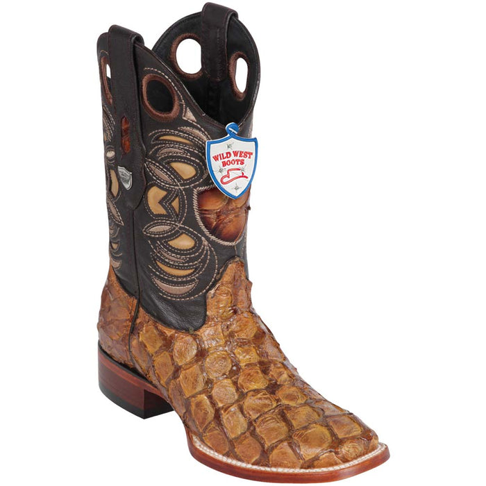 Botas de Pescado Pirarucu Original en Horma Rodeo Cuadrada - 6
