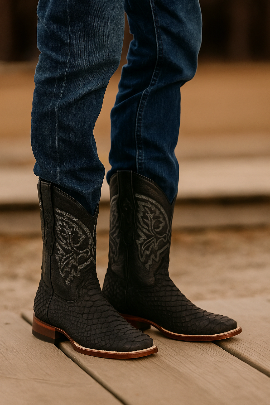 Botas de Piton Original Punta Cuadrada-New Designer Collection - 6