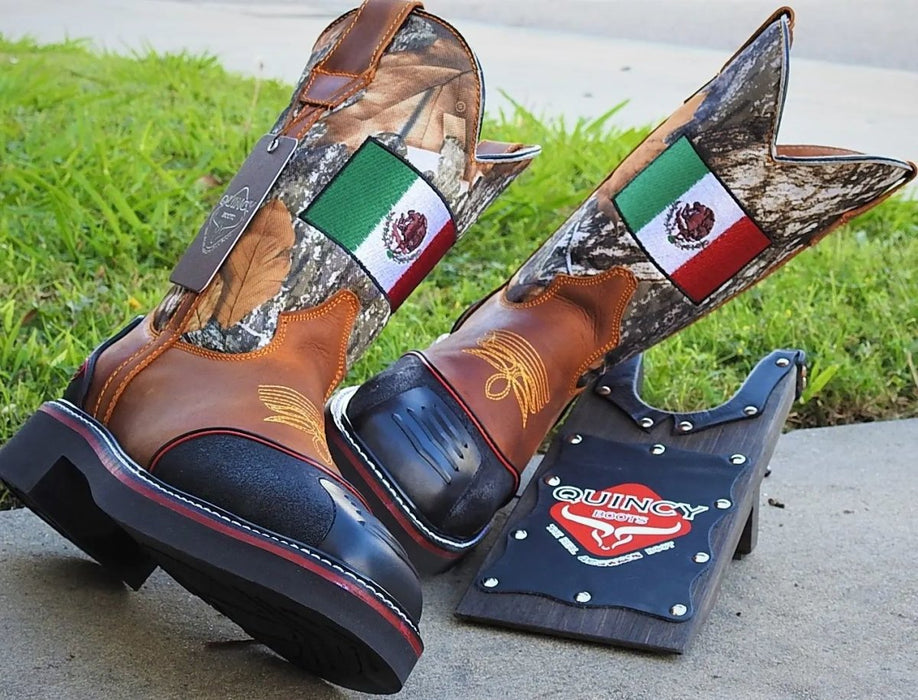 Botas de Trabajo Bandera de Mexico con Casco de Acero - 6