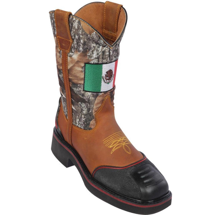 Botas de Trabajo Bandera de Mexico con Casco de Acero - 6