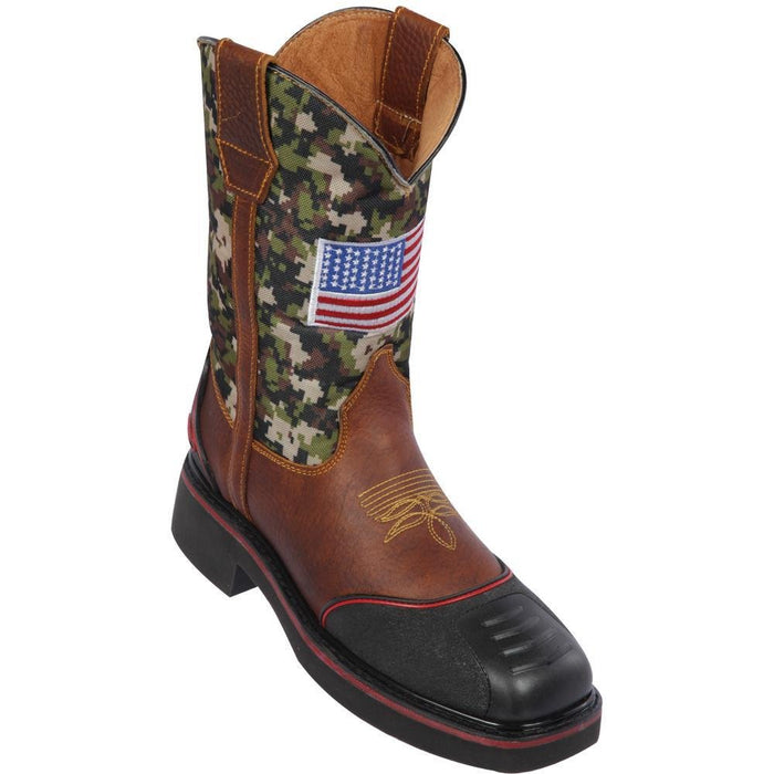 Botas de Trabajo con Bandera de USA con Casco de Acero - 6
