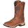Botas de Trabajo de Cuero Horma Rodeo Color Tan con Estrellas