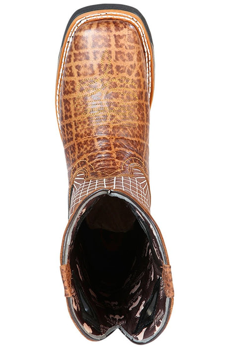 Botas de Trabajo de Cuero Original Horma Rodeo Color Arena GEN - 6