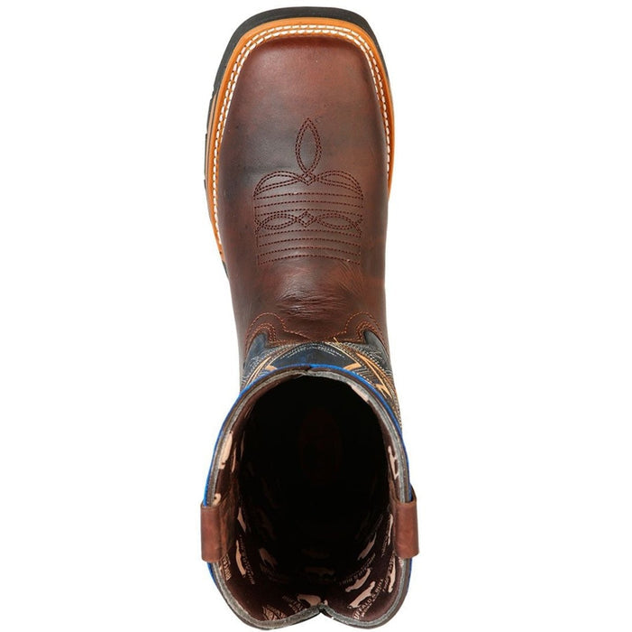 Botas de Trabajo de Cuero Original Horma Rodeo Color Cafe - 6