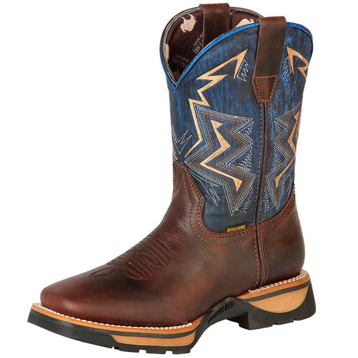 Botas de Trabajo de Cuero Original Horma Rodeo Color Cafe - 6
