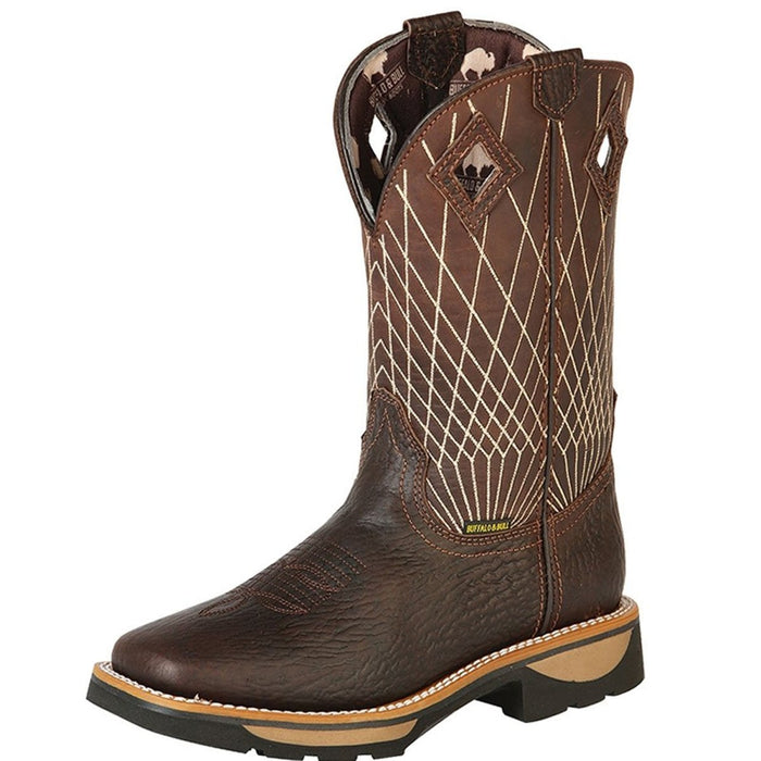 Botas de Trabajo de Cuero Original Horma Rodeo Color Cafe GEN - 6