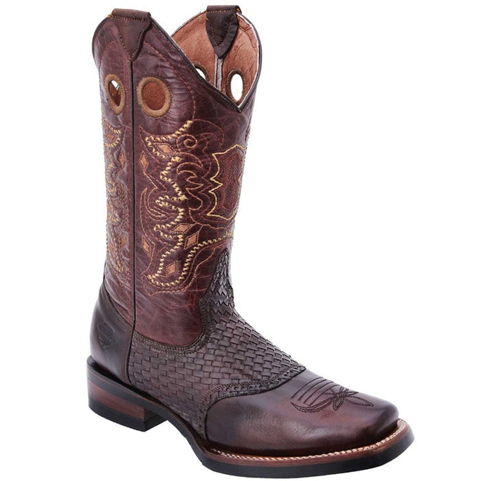 Botas Vaqueras de Cuero Antifaz Petatillo Horma Rodeo - 6