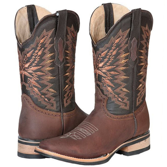 Botas Vaqueras de Cuero Crazy Horma Rodeo Color Cafe - 6