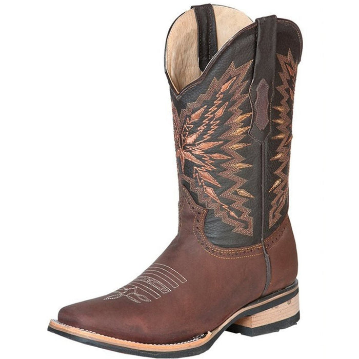 Botas Vaqueras de Cuero Crazy Horma Rodeo Color Cafe - 6