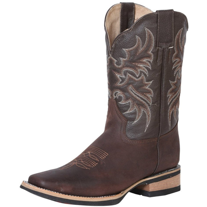 Botas Vaqueras de Cuero Crazy Horma Rodeo Color Cafe - 6