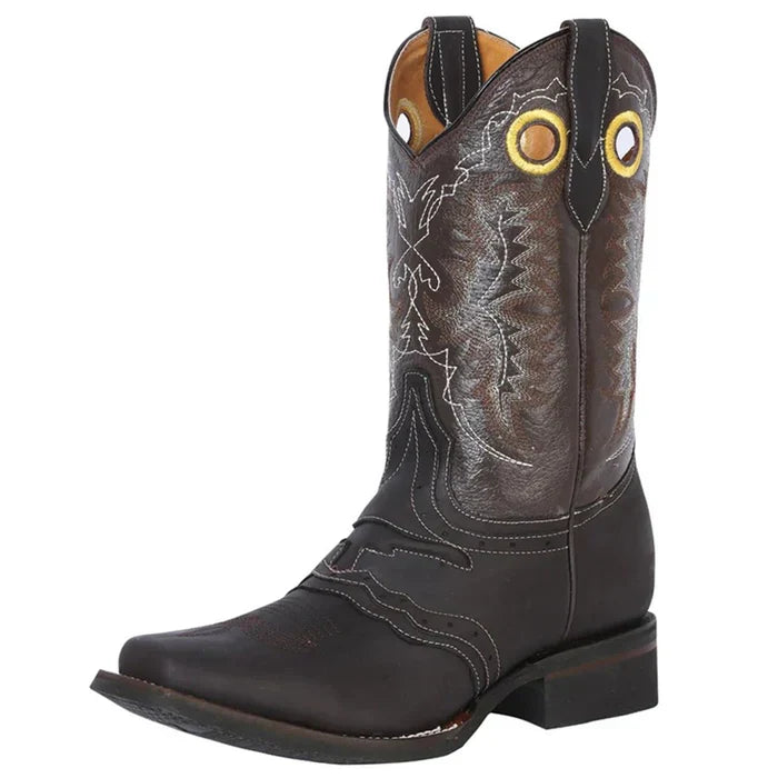 Botas Vaqueras de Cuero Crazy Horma Rodeo Color Chocolate GEN - 6