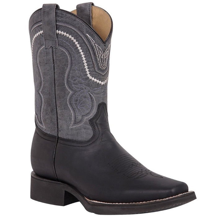 Botas Vaqueras de Cuero Crazy Horma Rodeo Color Negro - 6