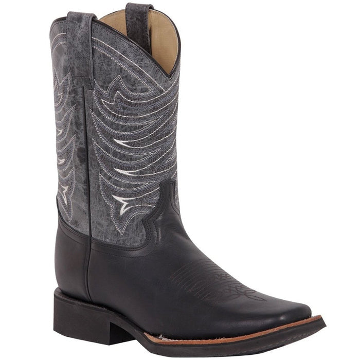 Botas Vaqueras de Cuero Crazy Original Horma Rodeo Texas Color Negro GEN - 6