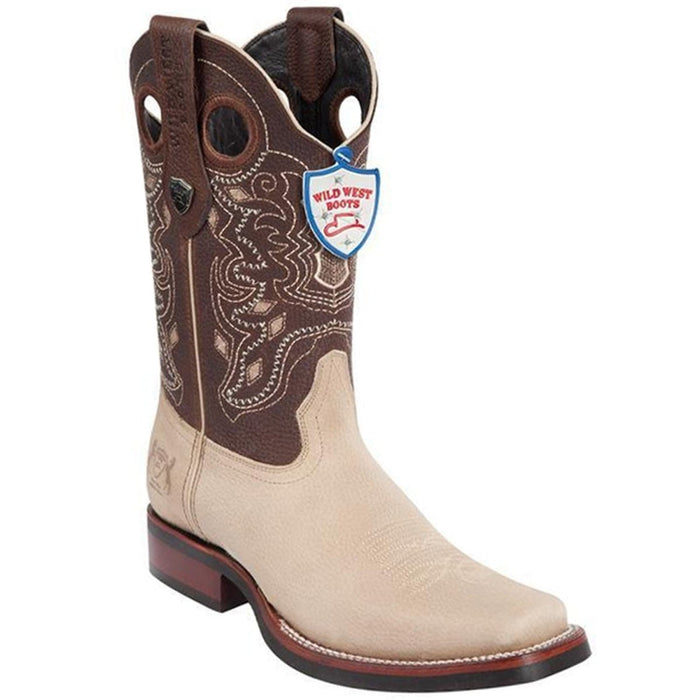 Botas Vaqueras de Cuero Grisly en Horma Rodeo y Suela de Hule WW - 6