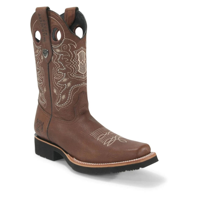 Botas Vaqueras de Cuero Grisly Horma Rodeo Cuadrada WW - 6