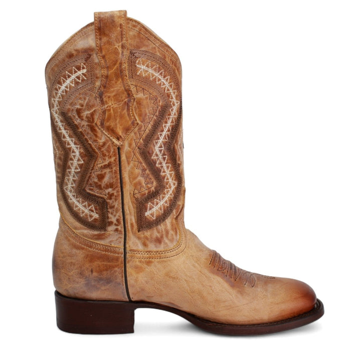 Botas Vaqueras de Cuero Napa Original Horma Rodeo Color Miel WD - 6