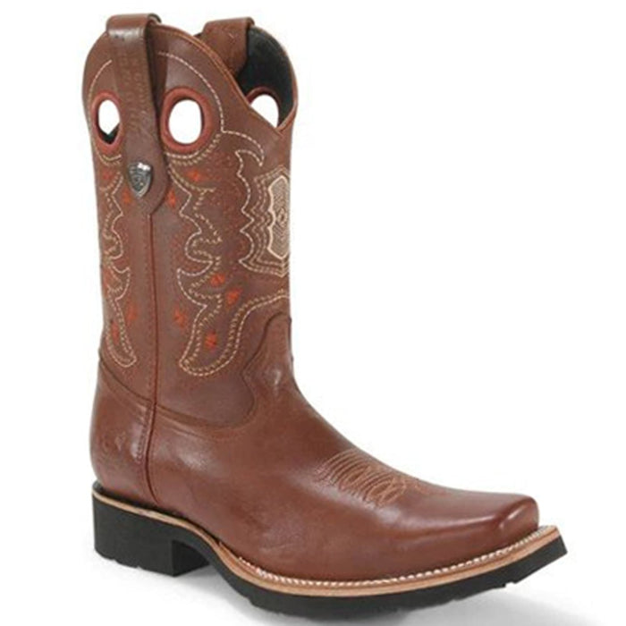 Botas Vaqueras de Cuero Original Horma Ranchera Cuadrada Ancha WW - 6