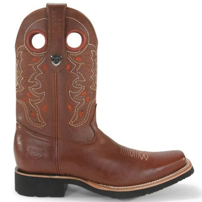 Botas Vaqueras de Cuero Original Horma Ranchera Cuadrada Ancha WW - 6