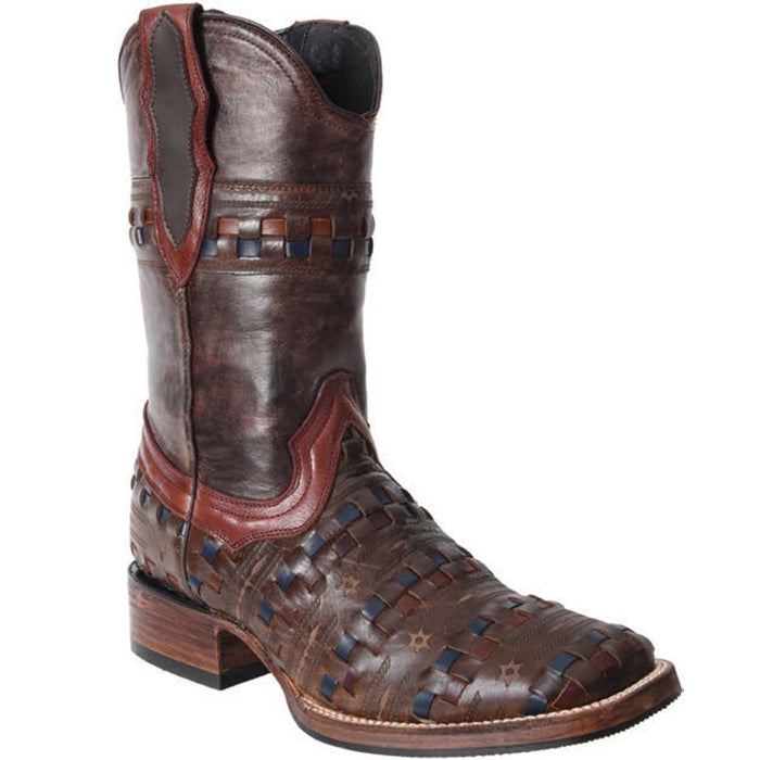 Botas Vaqueras de Cuero Original Horma Rodeo Napa Tejida - 6