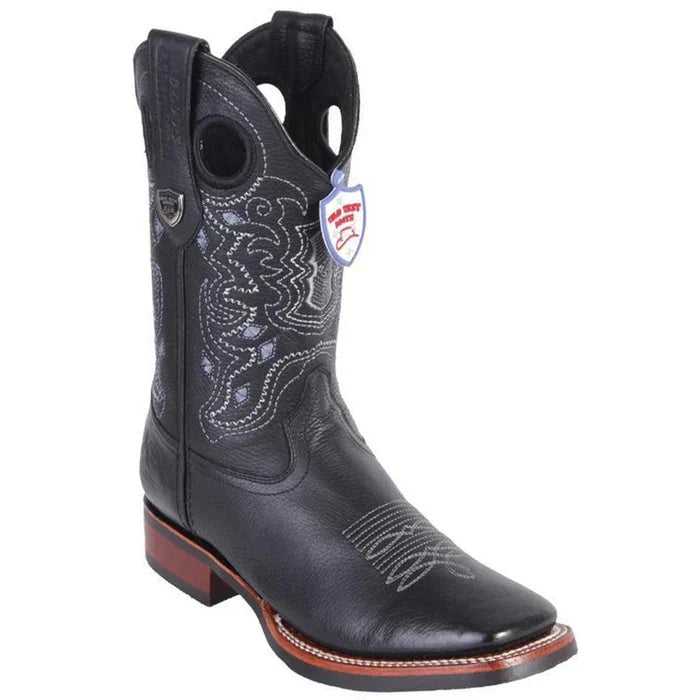 Botas Vaqueras de Cuero Original Horma Rodeo Suela de Hule WW - 6