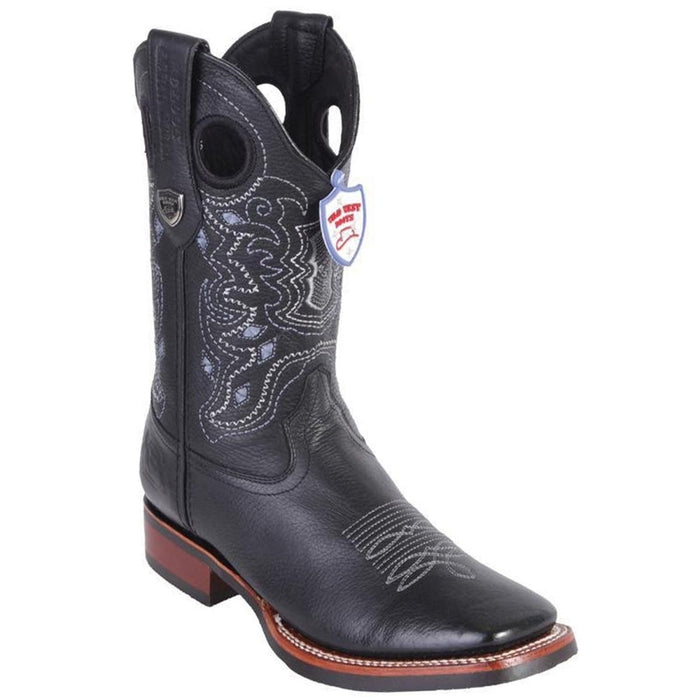 Botas Vaqueras de Cuero Original Horma Rodeo Suela de Hule - 6