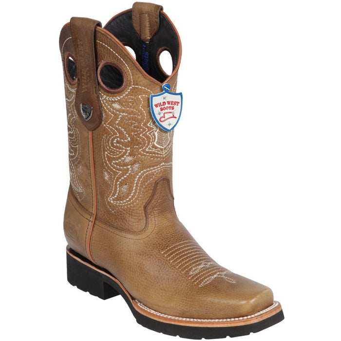 Botas Vaqueras de Cuero Rage Horma Rodeo Cuadrada Ancha - 6
