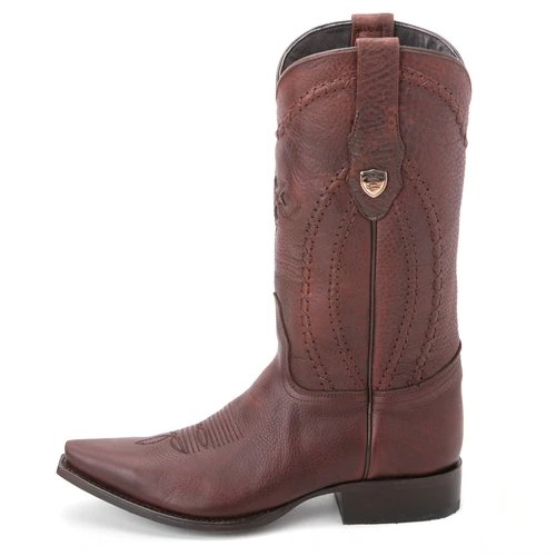 Botas Vaqueras de Cuero con Punta Recortada - 6