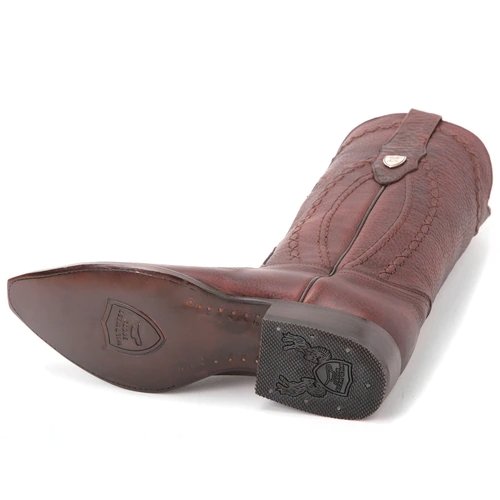 Botas Vaqueras de Cuero con Punta Recortada - 6