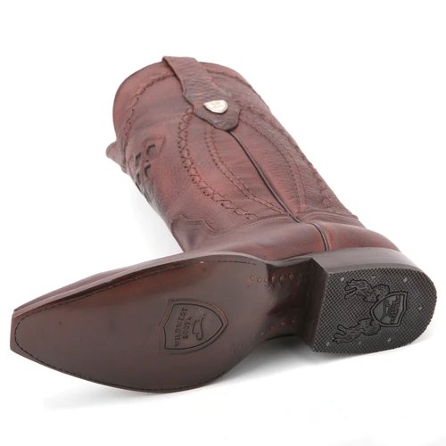 Botas Vaqueras de Cuero con Punta Recortada - 6