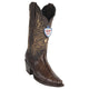 Botas Vaqueras de Piton Original en Punta Recortada para Dama