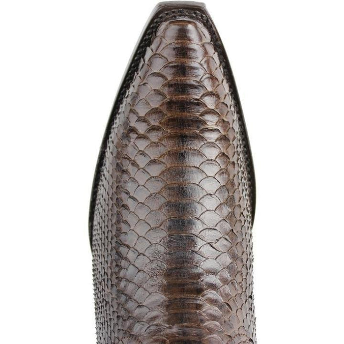 Botas Vaqueras de Piton Original en Punta Recortada para Dama - 6