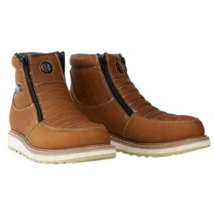 Botines de Trabajo Hammer con Doble Zipper Suela Doble Densidad Color Habana - 6