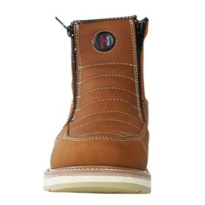 Botines de Trabajo Hammer con Doble Zipper Suela Doble Densidad Color Habana - 6